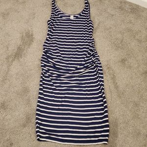 Striped Old Navy maternity dress